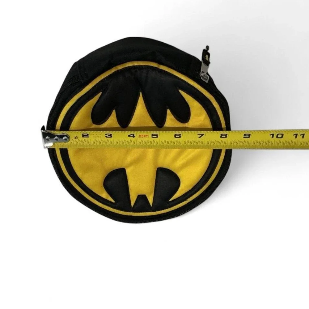 Batman Lunch Bag Kids OS Black Yellow Excellent Insulated Round‎ Logo Bag